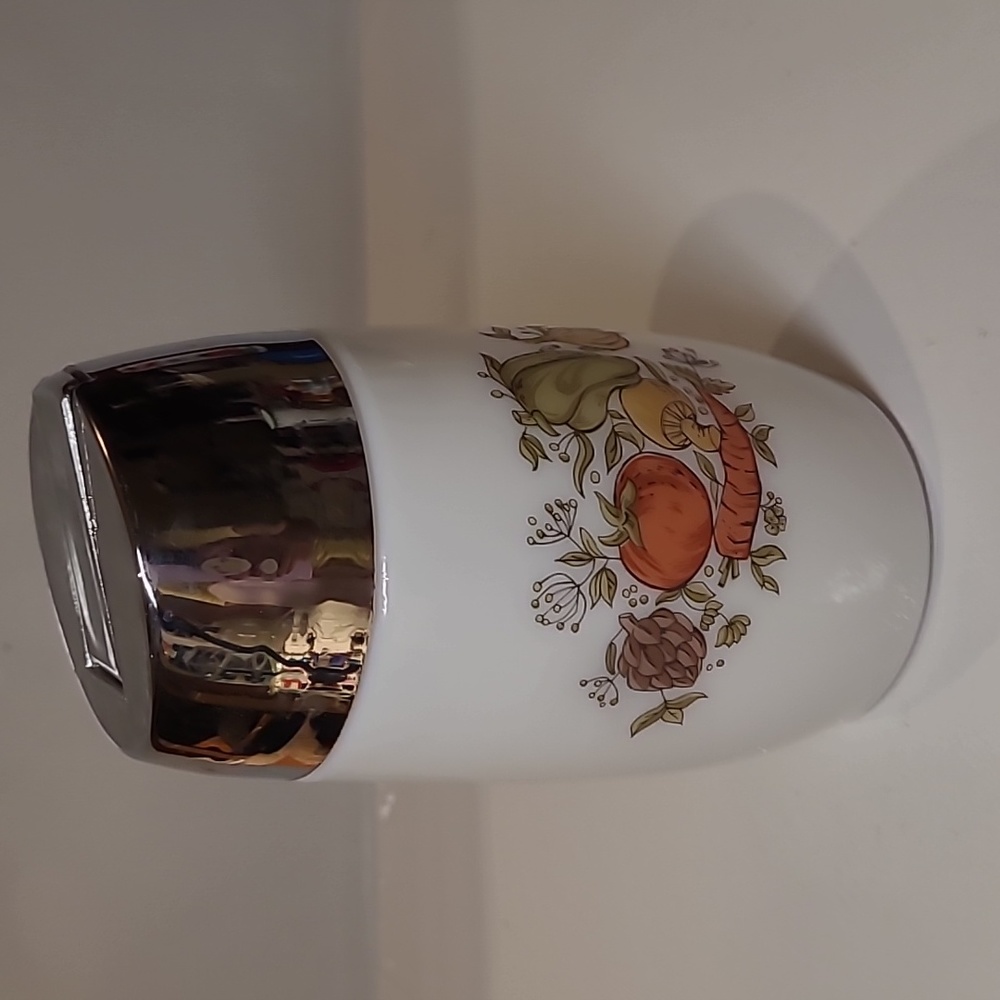 Vintage corningware spice of life milk glass 5 .5" sugar dispenser